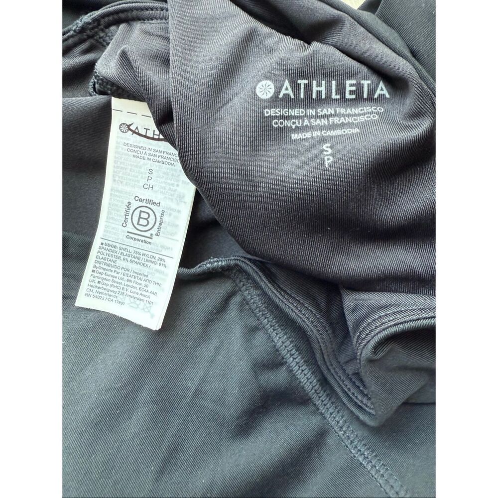 Athleta Purpose Crop Sports Bra In Black Size S - Picture 7 of 9